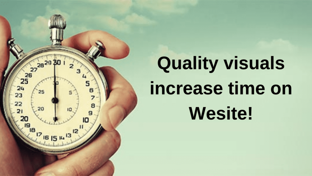 Quality visuals increase time on site