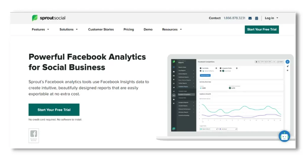 SproutSocial Facebook Analytics Tools