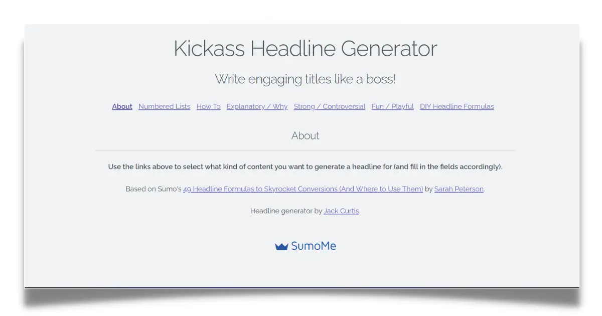 Kickass Headline Generator title generator tools