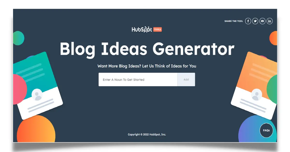 HubSpot blog title generator tool