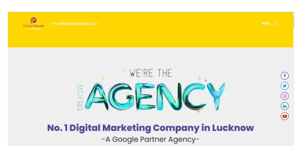 digital marketing agencies in Lukcnow - Digital Nawab home page 