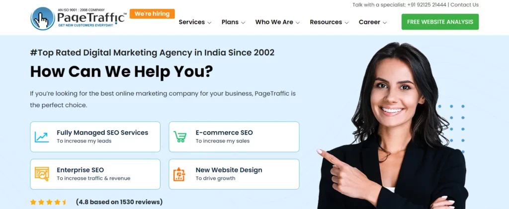 Best SEO Companies in India Page Traffic