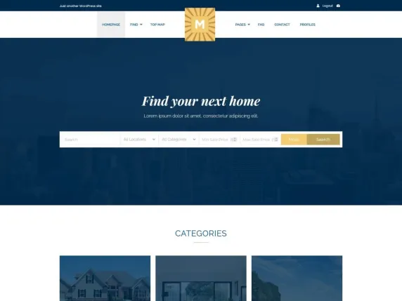 wordpress theme for real estate website - Reak estate directory