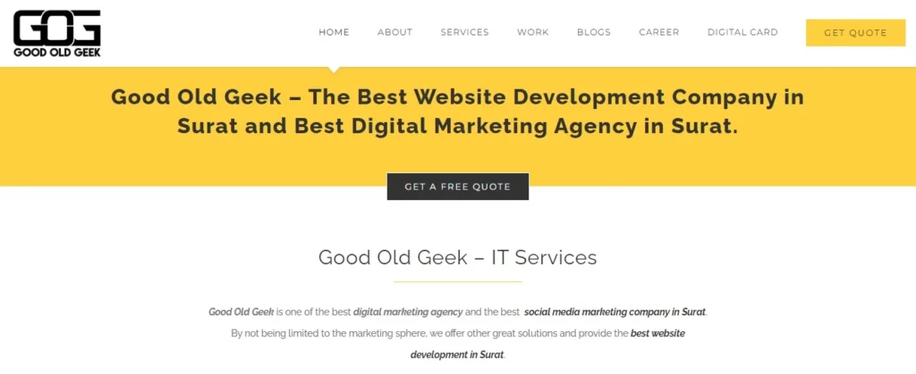 digital marketing agencies in Surat - good old geek